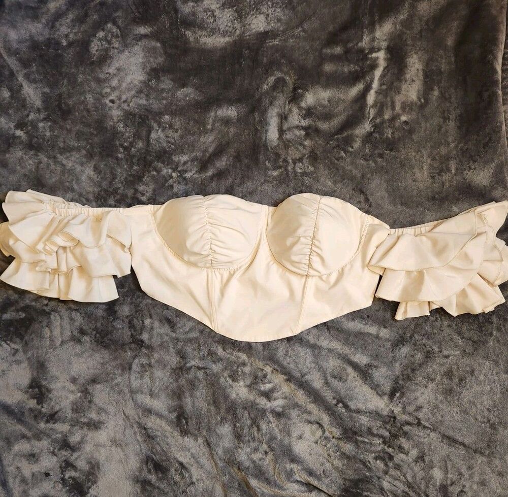 Senorita Rio Ruffle 4X Plus Strapless Rebdolls Resort Cruise Party Summer Top